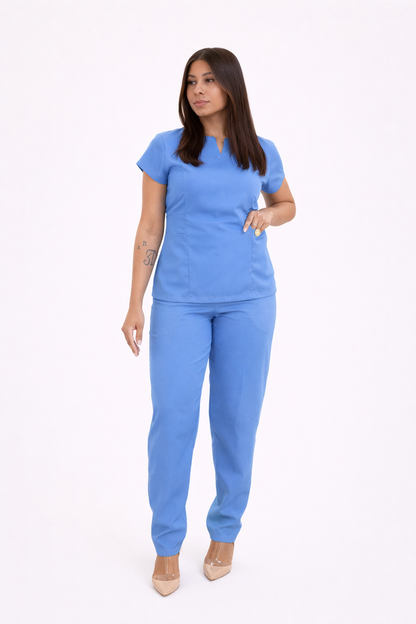 Scrub Gabardine Feminino Azul Bebê