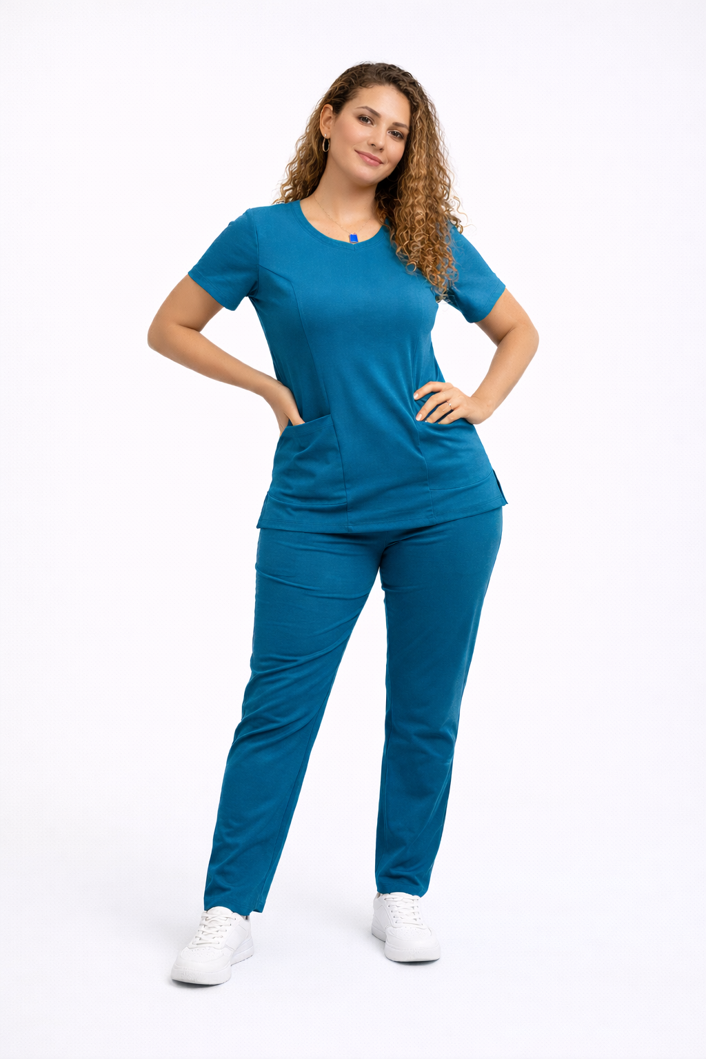 Scrub Tech Malha Tecnológica Manga Curta Azul