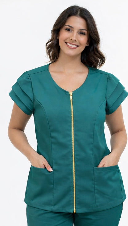 Scrub Gabardine Premium Feminino Turquesa