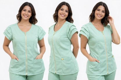 Scrub Gabardine Premium Feminino Verde Bebê