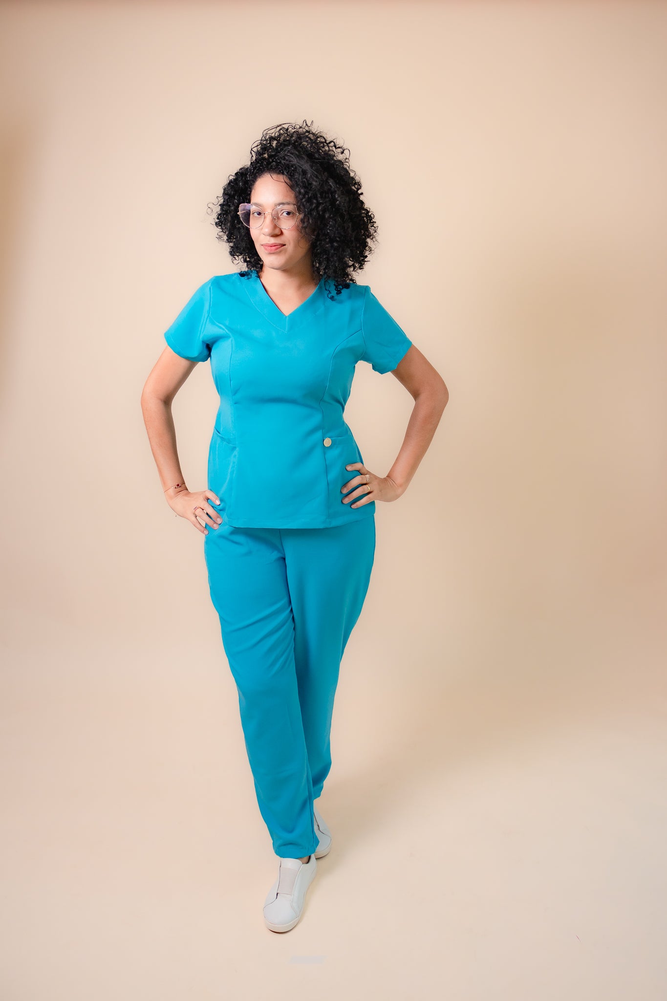 Scrub Oxfordine Profissional Azul