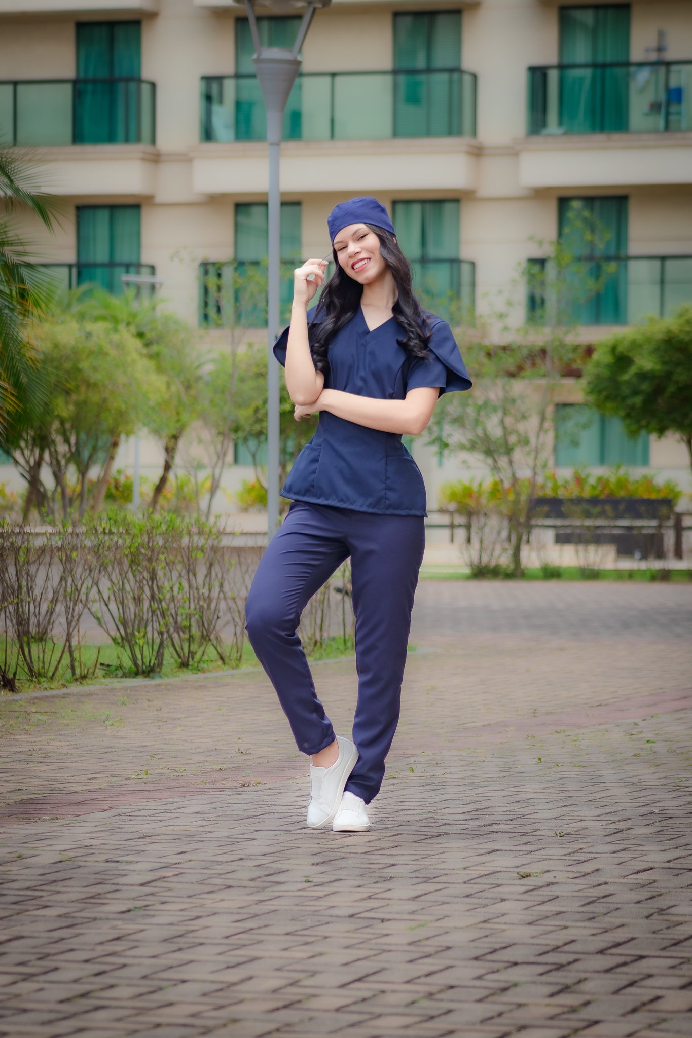 Scrub Oxfordine Profissional Azul Marinho