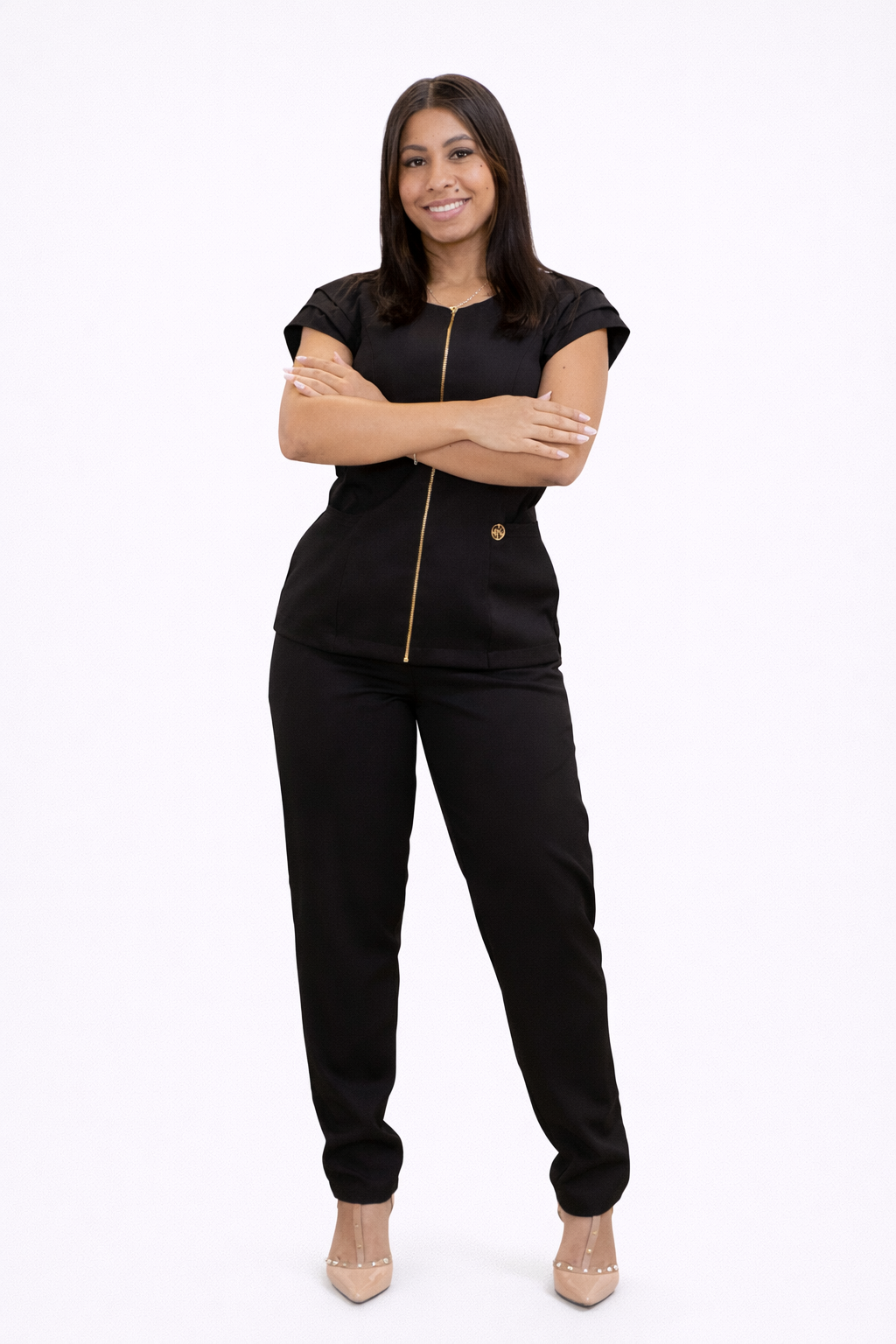 Scrub Gabardine Premium Feminino Preto